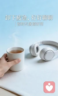 专注情绪倾听｜陪你化解焦虑、内耗、孤独，全程保密、温柔共情。配图