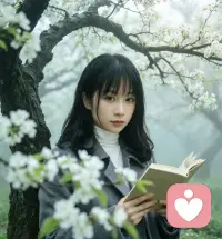 唯美的花瓣，清晰如昨晚的梦
树干的纹理，刻着春天的掌纹
你坐在雨雾里
宽檐帽遮住半张侧脸
浅色的衣摆，和梨花一同呼吸
书页上的字，被氤氲的水汽晕开
分不清哪句是文字
哪句，是春天写给你的私语