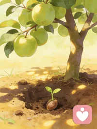 不必急于采摘未成熟的果实，生命的甘甜需要时间的酝酿。信任过程本身的力量，就像种子信任黑暗的土壤——所有真正的成长都需要经历必要的未知。配图