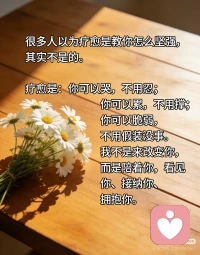 你可以哭，不用忍；
你可以累，不用撑；
你可以脆弱，不用假装没事。
我不是来改变你，
而是陪着你，
看见你、接纳你、拥抱你。
愿每一个深夜难过的人，
都能被温柔接住。
我在这里，安静听你说。配图