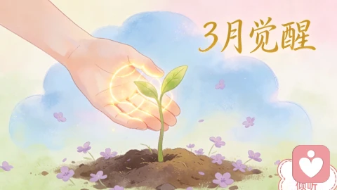 三月的风轻轻吹过，带着新生的气息，也吹散了我心头积攒已久的阴霾。那些反复拉扯的焦虑、自我否定与精神内耗，在三个温柔的瞬间悄然落幕。我终于停下与自己对抗的脚步，学