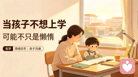 当孩子不想上学，可能不只是懒惰