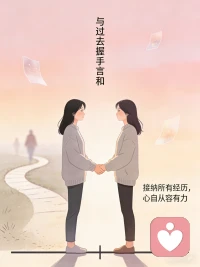 真正的治愈，从来不是忘记过去，而是与过去握手言和。
那些你受过的伤、走过的弯路、遇到的人，都在悄悄塑造现在的你。
不必责怪曾经的自己，那时的你，已经尽力了。
人生本就是一边受伤、一边成长，一边失去、一边得到。
当你真正接纳所有经历，心就会变得从容、稳定、有力量。