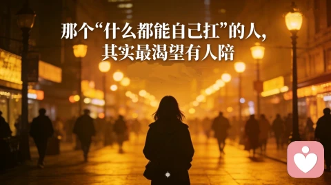 那个“什么都能自己扛”的人，其实最渴望有人陪