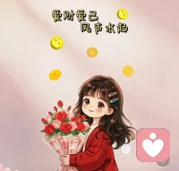 爱笑的人运气不会差，加油配图