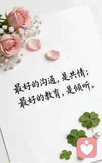 亲子之间最好的底色
从不是缠绕的依附
而是彼此成全的共生
不管~是相信孩子有自己探索的能力
不惯~是拒绝用迁就换取一时的安静
陪伴~不是时刻紧握
而是懂得适时松手
让他带着安全感上路
把父母的给予做滋养
长成能回馈世界的自己

​配图