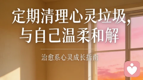 定期清理心灵垃圾，与自己温柔和解