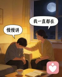 零点已过，夜色温柔，
那些没说出口的心事，
此刻都可以慢慢讲，
我一直都在。