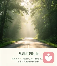 人到中年才明白，稳定不是平庸，而是身心的救命稻草。
长期漂泊、收入不定、人际内耗，会一点点拖垮身体：失眠、食欲紊乱、免疫力下降，情绪也跟着崩塌。而一份规律的工作、一个彼此尊重的圈子，能让作息回到正轨，让焦虑慢慢退场。
当环境重新变得可控，人才有余力修复自己，稳稳地往前走。
 
#中年感悟# #心理健康# #职场内耗# #稳定的力量# #身心修复#