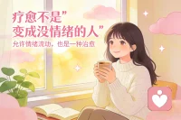 疗愈不是 “变成没情绪的人”

疗愈是：情绪来了不害怕，情绪走了不纠缠，能好好照顾自己，也能好好生活。配图
