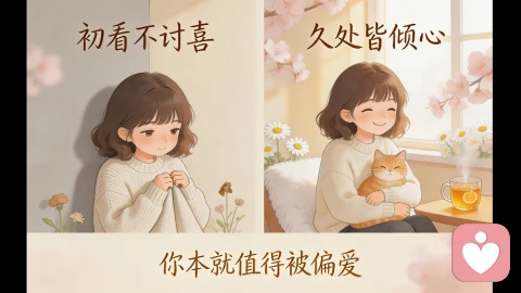慢热又胆怯的你：从“初看不讨喜”到“久处皆倾心”，其实你本就值得被偏爱\n