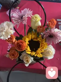 看看我刚插的花！配图