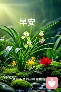 晨光漫过青石板，兰叶凝露，清风捎来温柔的问候。
新的一天，愿你如这株幽兰，沉静生长，自带芬芳。
早安，愿好运与美好，都在今天如约而至。