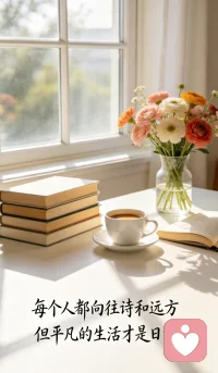 每个人都向往诗和远方， 但平凡的生活才是日常。配图
