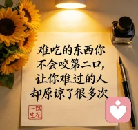 难吃的东西你不会咬第二口，让你难过的人却原谅了很多次。配图