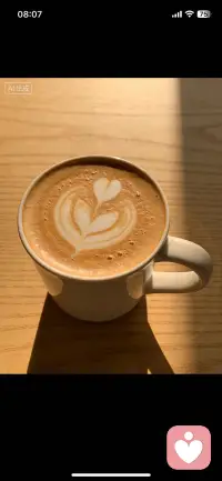 美好的一天从一杯咖啡开始。配图