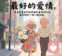 最好的爱情，大概就是从青丝到白发，依然愿意牵着你的手，在街头慢慢走。
不是轰轰烈烈的誓言，而是岁岁年年的陪伴，和永远为你心动的温柔。配图