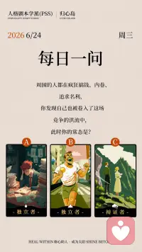 晚间一问
明日发微博公布答案
评论区告诉我你的选择配图