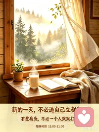 早安。
我们总以为疲惫来自身体的辛劳。
后来才慢慢懂得，真正耗垮一个人的，是心里反反复复无人诉说的纠结。
 
有些委屈说了怕别人无法共情，有些烦恼讲出来又觉得矫情。于是选择闭口不言，独自反复内耗。
表面依旧正常生活，心底早已疲惫不堪。
 
不用逼自己时刻通透乐观，人都有情绪堵塞的时候。
不必独自硬扛所有心绪，如果你心里装了太多无处安放的话，可以慢慢讲出来。
我在这里，安静倾听。
 
我是田园听雨✨