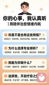 你不用很完美，但一定要很快乐
 
很多人都在追求完美，却在过程中弄丢了快乐。我们总在意别人的眼光，纠结过去的遗憾，担心未来的未知，却忘了好好爱当下的自己。
 
生活的美好，从来不是没有烦恼，而是有勇气面对烦恼，有地方安放情绪。那些深夜的崩溃、无人诉说的委屈、反复内耗的纠结，都值得被认真对待。
 
倾诉不是软弱，而是治愈的第一步。当你愿意把心里的话说出来，困扰就已经消散了一半。
 
在给力心理，每一颗疲惫的心都能被温柔守护。愿你学会与自己和解，远离内耗，热爱生活，活得轻松又坦荡。配图