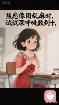 焦虑来袭时，别急着对抗，试试“接地气”的缓解法：先停下手里的事，用5秒深呼吸激活副交感神经——吸气4秒，屏息1秒，呼气5秒，重复3次，能快速让紧绷的神经“松绑”。
若情绪仍翻涌，不妨转移注意力：去阳台吹吹风，摸摸身边的绿植，感受脚踩地面的触感，把注意力拉回当下。焦虑的本质是“对未来的恐惧”，而行动是打破它的钥匙——哪怕只是整理桌面、做10个开合跳，也能让大脑从“灾难想象”中抽离。