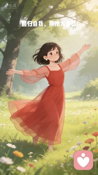 在大自然面前，你不需要任何头衔和身份。脱掉那些名为“稳重”或“专业”的铠甲，去听风穿过林间的哨音，去看溪流不知疲倦地绕过顽石。泥土的芬芳和草木的呼吸，远比都市的霓虹更能抚平褶皱。
自然有一种神奇的秩序感，它从不催促，却万物自有时。当你置身于旷野，会发现那些困扰你的得失，在群山的静默中都显得微不足道。回归自我，本质上是把被外界分散的灵气重新收回体内。去晒晒太阳，去触摸树皮的纹理，在那一刻，你不是谁的下属、谁的父母或谁的伴侣，你只是你自己，是宇宙中一粒自由且轻盈的尘埃。