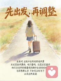 有时候容易陷入纠结，总想把事情考虑的万全、周到后，才会开始行动。可以稍微放松点，先出发再调整也无妨配图