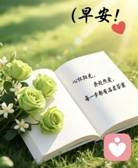 早安！❤️心怀阳光，奔赴热爱，每一步都有温柔答案。配图