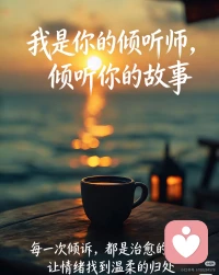 深夜最适合卸下伪装。
你不必逞强，不必解释，
我懂你的沉默，也懂你的疲惫。
今晚，我陪你。配图