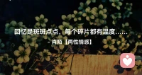 ☘️回忆是斑斑点点，
     每个碎片都有温度…配图