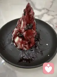 自制冰淇淋，山药蓝莓酱