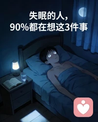 失眠的人，90%都在想这3件事

心理学发现，深夜睡不着的人，并不是不困，而是心里有事放不下。

1. 反复回想白天的遗憾与失误，越想越自责。

2. 提前焦虑还没发生的事，担心结果不够好。

3. 心里藏着没说出口的委屈、思念和不甘。

熬夜，其实是你在逃避白天的情绪。
别一个人硬扛，想说的话，我都可以认真听。配图