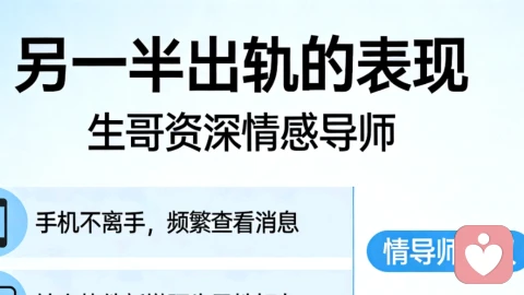 另一半出轨的表现，感觉有人在修水龙头……