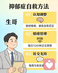 抑郁症是一种常见的心理疾病，并非简单的心情不好。患者会持续情绪低落、兴趣减退、失眠或嗜睡、注意力下降，常伴随自责、无力感，严重时会出现消极念头，它与大脑神经递质、压力、性格和生活事件相关，需要科学治疗，加正确的心理疏导，及时干预大多能明显好转。配图