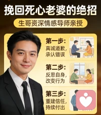 想要挽回，第一步永远是停止一切错误的挽回方式，给彼此冷静的空间，女人一旦死心，最反感的就是无休止的电话轰炸、家门口堵截、当众道歉或是道德绑架，这些行为只会让她觉得你自私、不成熟，只在乎自己不想失去，却从未顾及她的感受。此时的纠缠，是在消耗她最后一点情分，不如先放手冷静，不打扰、不逼迫，让她从压抑的婚姻状态里喘口气，也给自己时间，好好梳理这段婚姻里的问题。配图