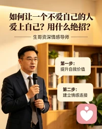 很多人陷入单恋时，总以为拼命付出、不停纠缠，就能捂热对方的心，可结果往往是自我感动，甚至让对方更加远离，其实想让一个不爱你的人动心，靠的不是卑微，而是吸引、反转与重塑印象，这才是最管用的绝招。配图