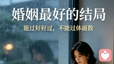 婚姻最好的结局:能过好好过,不能过体面散