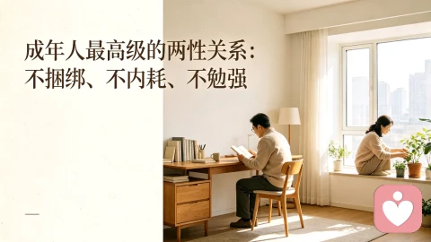 成年人最高级的两性关系:不捆绑、不内耗、不勉强