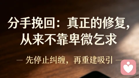 分手挽回：真正的修复，从来不靠卑微乞求