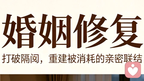 婚姻修复:打破隔阂,重建被消耗的亲密联结