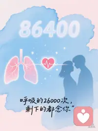 我数过，一天有86400秒——

除了呼吸的26000次，

剩下的，都默念着你的名字。配图