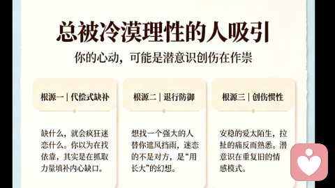 总被冷漠理性的人吸引|你的心动,是潜意识创伤在作祟