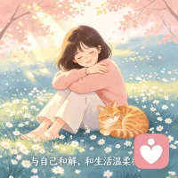 不把每一个焦虑的想法当作事实。允许情绪流过，但不被它裹挟。配图