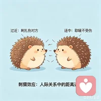 心理学效应知识
第十四效应：刺猬效应  和谐关系在合适距离中实现。
在人际关系中，人与人之间的相处要保持适度的距离，这样才能保持人与人之间和谐相处，才能使自己成为受欢迎的人。

思维效应告诉我们，在人际关系中，人与人之间的相处距离不能太远，也不能太近，太远了关系会显得生疏，太近了，势必会出现摩擦厌烦情绪，唯有保持适度的距离，才能使双方的关系处在一个和谐融洽的氛围中。

在人际关系当中，不仅要学会拉关系，套近乎，还要学会给对方留空间，要将彼此关系控制在一个相互容纳并相互吸引的范围内。配图