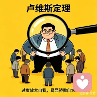 卢维斯定理
心理学的第四大定理：谦虚听取周围人的意见

正所谓智者千虑，必有一失，愚者千虑，必有一得，做人永远不要认为自己聪明过人，自高自大。

自大的人
把父母的苦口婆心，当作耳边风
把下属正确意见，不放心上
把同事忠诚建议，认为别有用心
这种心理状态，肯定不会一帆风顺。配图