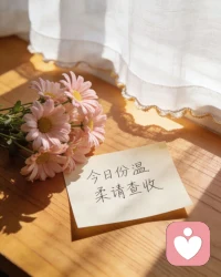 愿你眼里的光，永远温柔明亮。
生活偶尔会有风雨，但别怕，我一直都在。
愿你被世界温柔以待，也愿你学会好好爱自己。