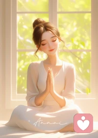 在晨光漫过窗台的时刻，试着把心轻轻放下。
双手合十，不是为了祈求什么，只是和自己好好待一会儿。
让阳光吻过眉眼，让呼吸慢下来，那些拧成结的情绪，那些压在心头的疲惫，都在这一刻慢慢舒展。
你不需要时刻坚强，也不必逼自己向前。
允许自己停下来，允许一切发生，允许自己被温柔包裹。
世界很吵，但你可以给自己一个安静的角落，在一呼一吸间，找回内心的安宁与力量。配图