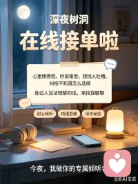 深夜树洞在线接单啦
心里堵得慌、吵架难受、想找人吐槽、纠结不知道怎么选择
身边人没法理解的话，来找我聊聊
全程耐心倾听，帮你梳理思绪，保守所有秘密
今夜，我做你的专属倾听者