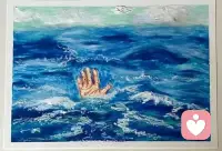 鲁迅曾说过，悲剧就是把有价值的东西摔碎了，给人看，然后在黑暗中再默默流泪，
可是刘开心的《我们可以坦然生长》一书中，却是另一个版本，没有矫情，没有鸡汤，没有励志，更没有卖惨，有的只是人如其名的开心，自己在黑暗中活成了一束光，不仅照亮自己，也在照亮别人。
就像她的其中一幅画，在无边的大海中伸出一只手，那是她在和世界打招呼。