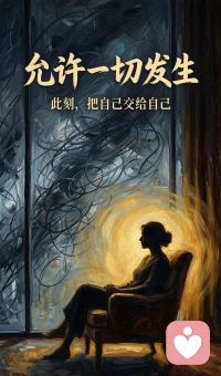 允许一切发生
你接受什么，什么就会消失。
你对抗什么，什么就会存在。
存在即合理，接纳即会消失。
允许遗憾，愚蠢，丑恶，虚伪。
允许付出没有回报。
要相信，一切都是最好的安排。
所走之路，所遇之人，所留的遗憾，
都是我们应该经历的，当你允许这一切后，
你会逐渐变成一个柔软、放松、舒展而强大的人。配图